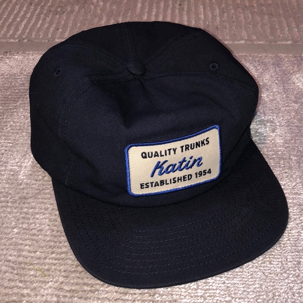 KATIN navy flat brim surfer hat men’s women’s adjustable unisex hat